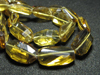 8 inches - AAA - High Quality Gorgeous BEER Quartz - Step Cut Faceted Nuggest nice clean Huge size - 14 - 20 mm approx